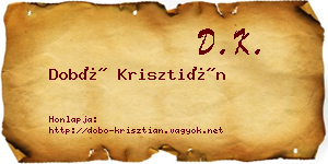 Dobó Krisztián névjegykártya