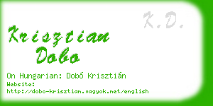 krisztian dobo business card